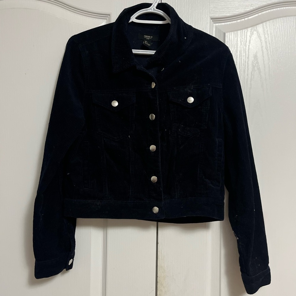Navy Blue Corduroy Jacket